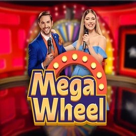 Mega Wheel online game logo by Pragmatic Play on safecasinoat.at